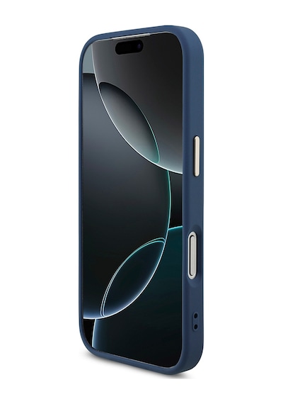 Apple Uyumlu iPhone 18 Pro Kılıf Guess Lisanslı Gold Metal Kamera Çerçeveli Metal Büyük 4g Ve Yazı Logolu Mavi