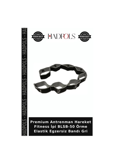 Premium Antrenman Hareket Fitness İpi Blsb-50 Örme Elastik Egzersiz Bandı Gri