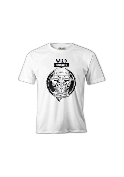 Wild Instinct - Kaplan Beyaz Erkek Tshirt