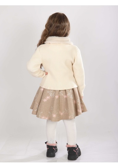 Xo Kids Kız Çocuk Elbise 1-5 Yaş 4819 KREM