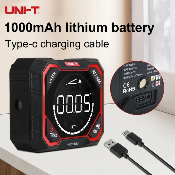Willowhaven Unı-t Lm320e Dijital Açı Ölçer Lazer İnklünometre Manyetik Eğim Ölçme Aleti
