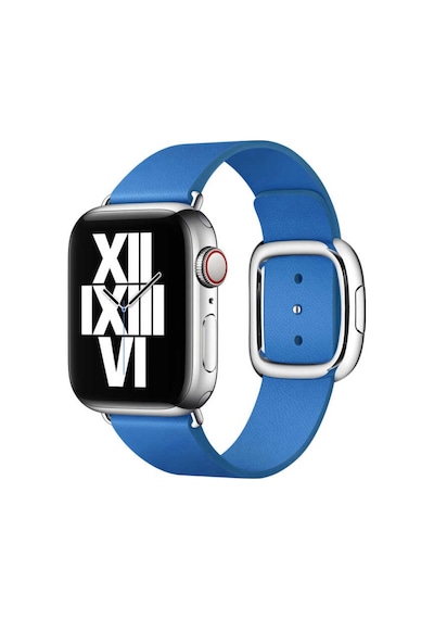 Ariatech Watch Ultra 49mm Kordon Uyumlu Krd-42 Deri Strap Kayış Clo- Mavi