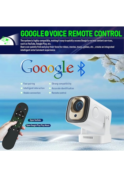 İdragon Hy260 Pro Akıllı Projektör 1080p Full Hd 4k Destekli Android 11 Wifi 6 & Bluetooth 5.4 Otomatik Odaklama 200 Ansı Taşınabilir Ev Sinema Cihazı