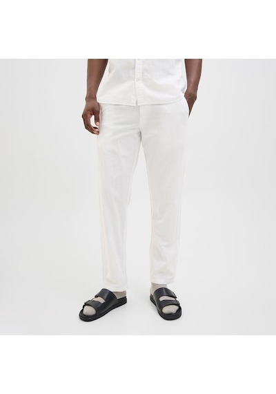 Jack&jones Jack Jones Pantolon Kane Summer Linen Blend Jogger Beyaz