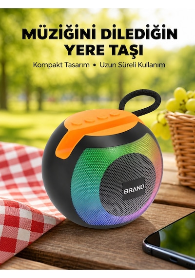 Rgb Led Işıklı Güçlü Baslı Kablosuz Hoparlör Yeni Nesil - Lisinya