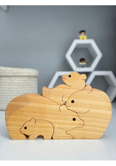 Hbs Art Design Ayı Ailesi Desen Dekor Oyuncak