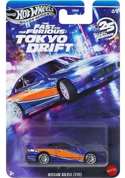 Hot Wheels 2025 Silver Fast & Furious Tokyo Drift Nissan Silvia S15 Hnr88 Jkx06 Çok Renkli