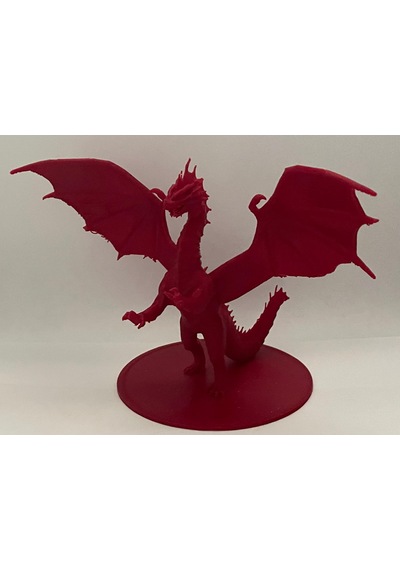3d Baskı Kırmızı Ejderha Figürü Detaylı Fantastik Dragon Biblo Masaüstü Dekor 01