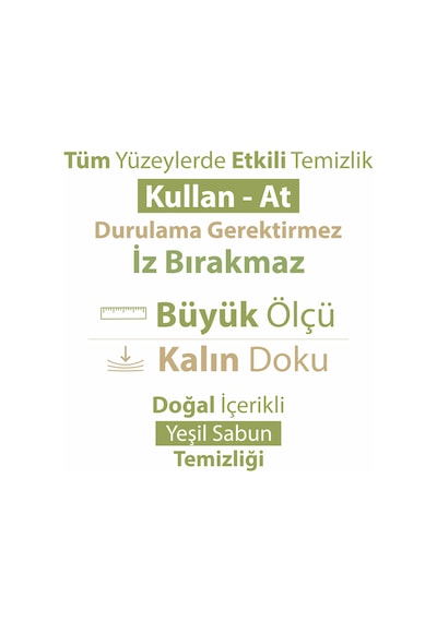 Baby Turco Doğadan Yer Temizlik Havlusu Yeşil Sabun 2 x 50'li
