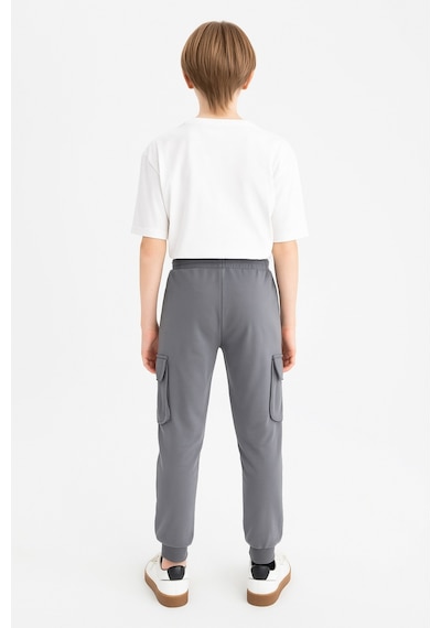 Ahengim Erkek Çocuk Basic Kargo Cepli Jogger Paça Okul Eşofman Altı Ak2322-1 Gri