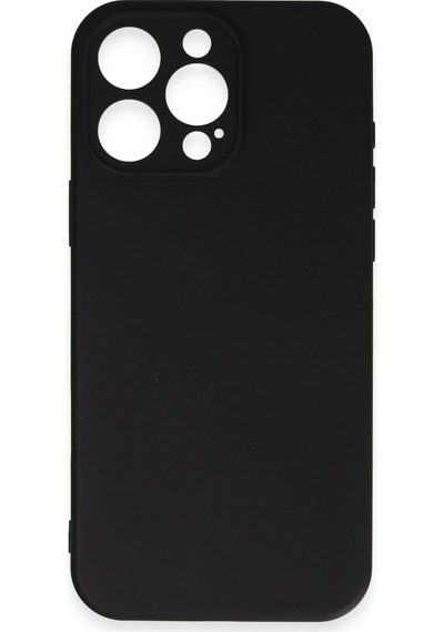 Apple  Uyumlu  iPhone 16 Pro Max Kılıf Nano İçi Kadife Silikon Siyah,