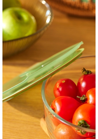 Karaca Green Yuvarlak Cam Saklama Kabı 850 Ml Yeşil