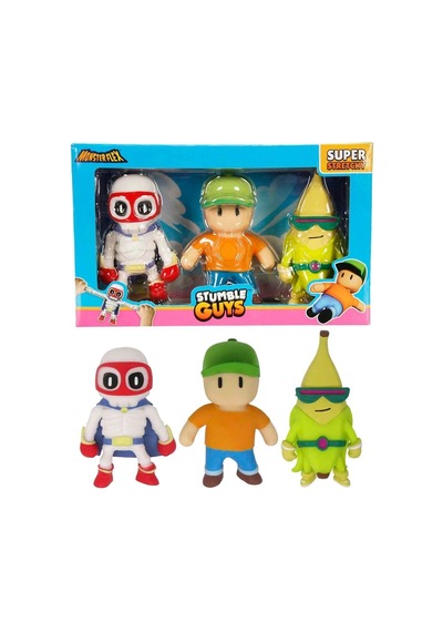 Buğz Monster Flex Stumble Guys 3 Lü Stretch Figür Seti