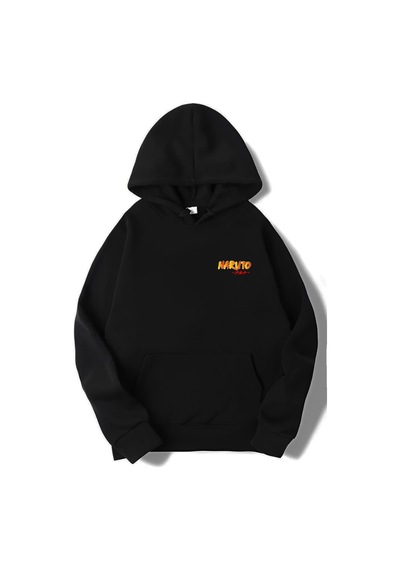 Brz Collection Unisex Oversize Naruto: Shippuden Hoodie Siyah