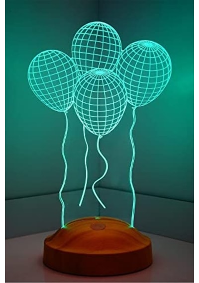 3 Boyutlu 3d Görünümlü Balon Led Lamba Diğer