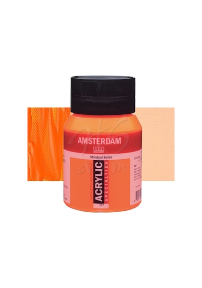 Amsterdam Fosforlu Akrilik Boya 500Ml 257 Reflex Orange