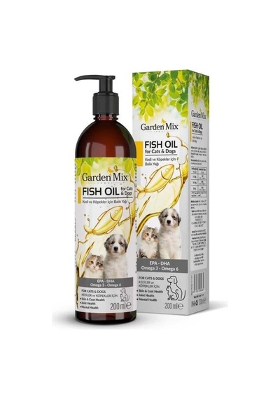 Garden Mix Kedi Ve Köpek Vitamin & Omega Takviyesi Somon Yağı 200 Ml