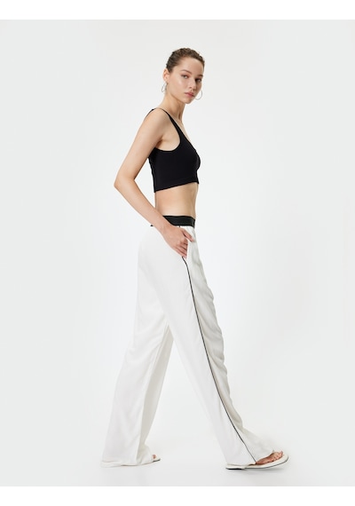 Koton Keten Karışımlı Pantolon Oversize Geniş Paça Beli Lastikli Cepli Biyeli Kırık Beyaz 4sal40141ıw Ekru Koton Keten Karışımlı Pantolon Oversize Geniş Paça Beli Lastikli Cepli Biyeli Kırık Beyaz 4sal40141ıw Ekru