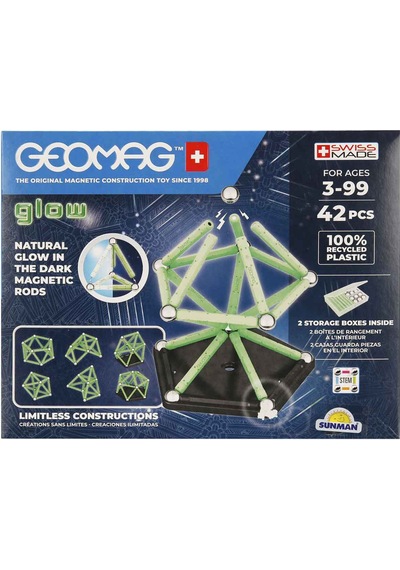 Geomag Glow Karanlıkta Parlayan Seri Zeka Oyunu Manyetik Bloklar 42 Parça