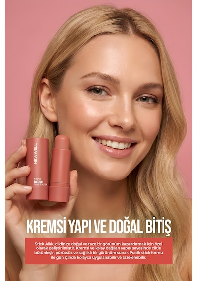 New Well Stick Blush Tone Touch Warm Apricot 01 Stick Allık 0