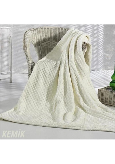 Pearl Tomurcuk Çift Kişilik Battaniye Krem Krem