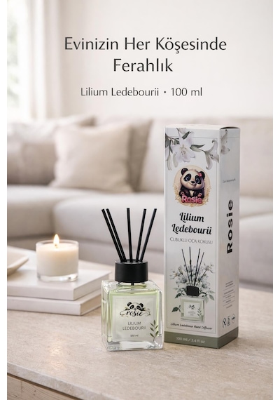 Rosie Lilium Ledebourii Çubuklu Oda Kokusu 100 Ml Lilyum Çiçeği Ferahlığı