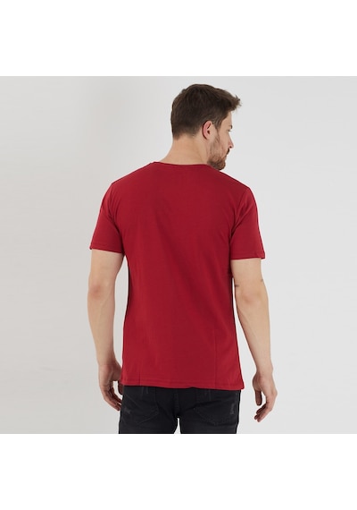 Slazenger SANDER KTN Erkek  Bordo Tişört