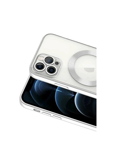 Apple Uyumlu   iPhone 13 Pro Kılıf Kross Magneticsafe Kapak - Gümüş
