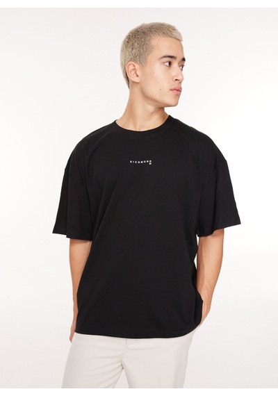 John Richmond Bisiklet Yaka Siyah Erkek T-shirt Uma23124ts