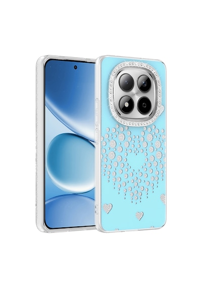 Redmi Note 15 Pro 4g Kılıf Damla Taşlı Zore Rivas Sert Pc Kapak - Mavi
