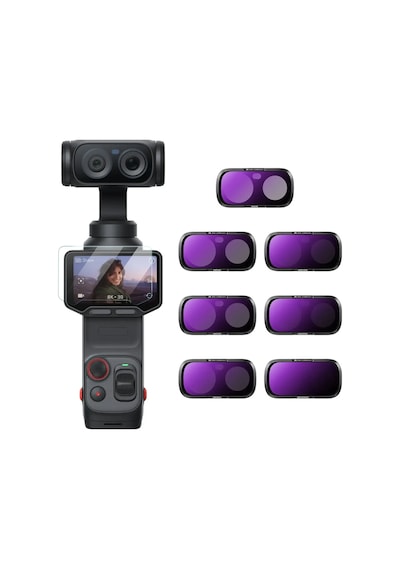 K&f Concept Insta360 Luna Ultra İçin 7 Parça Nd Filtre Seti Nd8, Nd16, Nd32, Nd64, Nd128, Nd256, Nd1000