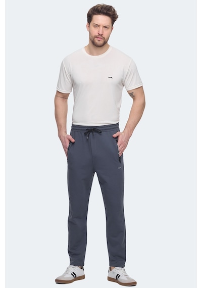 Slazenger Olı In Erkek Fermuar Cepli Koyu Gri Eşofman Altı Koyu Gri