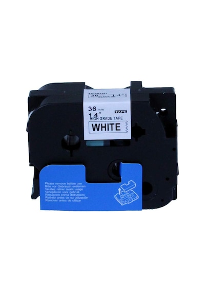 Prıntpen Brother P-touch Hge-261 Beyaz Etıkete Sıyah Yüksek Çözünürlük 36mm X 8m Muadil Etiket