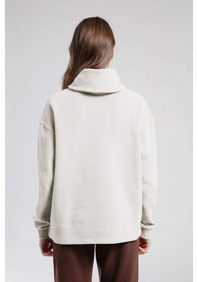 Lee Cooper Beckıe Kadın Balıkçı Yaka Sweatshirt Ekru-21488 Ekru