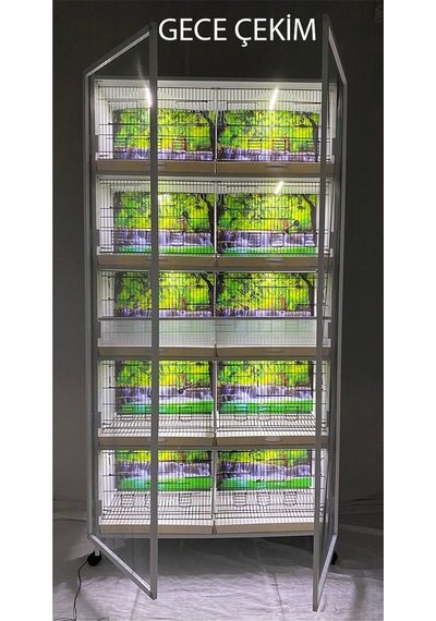 İstanbul Kafes Model 10 Pvc Kuş Dolabı
