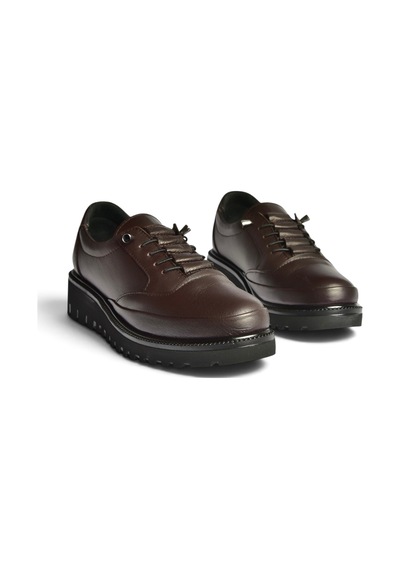Fox Shoes Z555250803 Kahverengi Hakiki Deri Günlük Kadın Ayakkabı