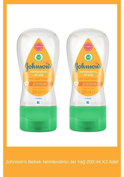 Johnsons Bebek Nemlendirici Jel Yağ Bebek Yağı 200 ML x 2 Adet
