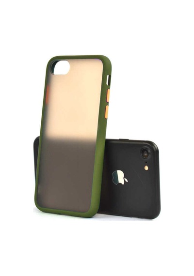 Apple Uyumlu iPhone 7 Kılıf Zore Fri Mat Yüzey Renkli Kenar Kılıf
