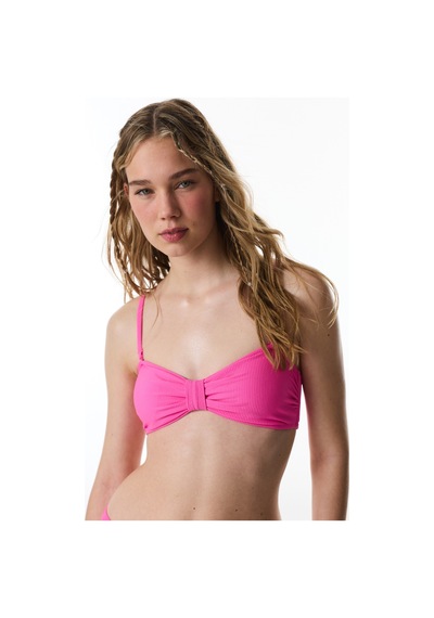 Penti Parlak Pembe Nena Straplez Knot Bikini Üstü