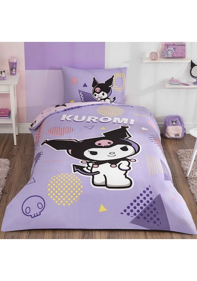Taç Lisanslı Kuromi Pretty Pamuk Tek Kişilik Nevresim Takımı 000000001000052295 Çok Renkli