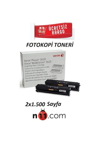 Xerox Phaser 106R03048 Toner Ikili Paket 2 X 1.500 Sayfa