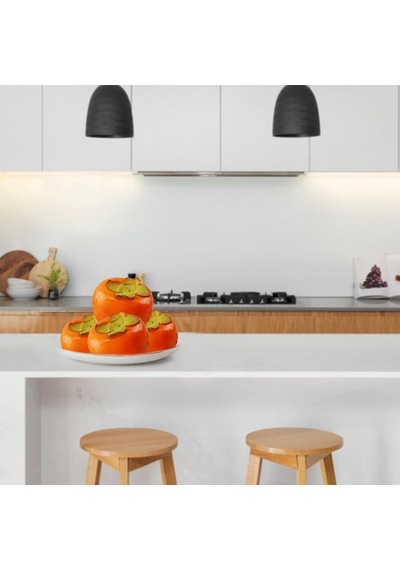 Yapay Meyve Cennet Hurması Fruit Tropik Meyve 12 7cm 1adet