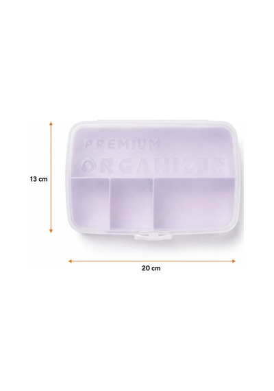 Kilitli Organizer Kutu Şeffaf Kapaklı 2 Katlı Çok Bölmeli Takı Kutusu Kozmetik Organizer Toka Aksesuar Saklama Kutusu Bölmeli Düzenleyici Asorti Renk
