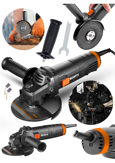 Schatz 750w Metal Şanzıman Bakır Sargılı Avuç İçi Taşlama Demir Metal Kesme Makinesi Siyah Spiral 125 Mm