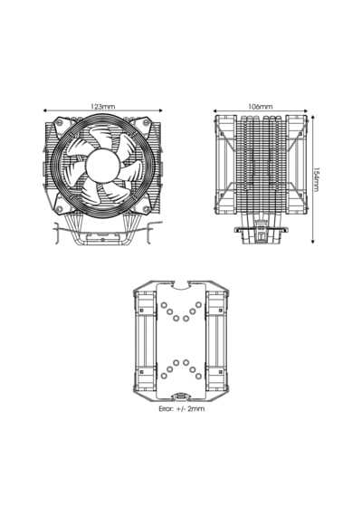 Rampage Iced 120 Cpu Air Cooler 120MM FAN