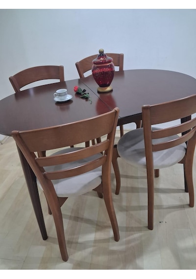 Masa Sandalye 90644 Retro Ayak Model Kayın Retro Açılır Parlak Koyu Ceviz Tabla Kahverengi Masa Sandalye 90644 Retro Ayak Model Kayın Retro Açılır Parlak Koyu Ceviz Tabla Kahverengi