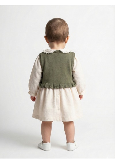 Xo Kids Kız Çocuk Elbise 9-24 Ay 52142 Haki