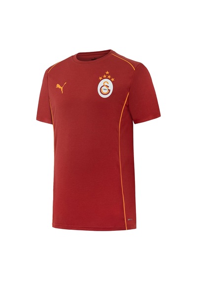 Galatasaray Lisanslı Sıfır Yaka Kırmızı Antrenman 5 Yıldızlı T-shirt KIrmızı