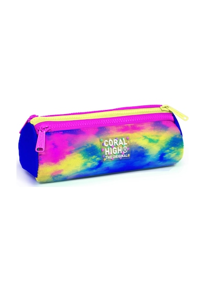Coral High Kids Renkli Batik Desenli Üç Bölmeli Kalem Çantası 22057