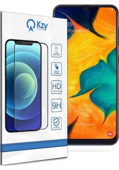 Samsung Galaxy A30 ile Uyumlu Tam Kaplayan Temperli Cam Ekran Koruyucu